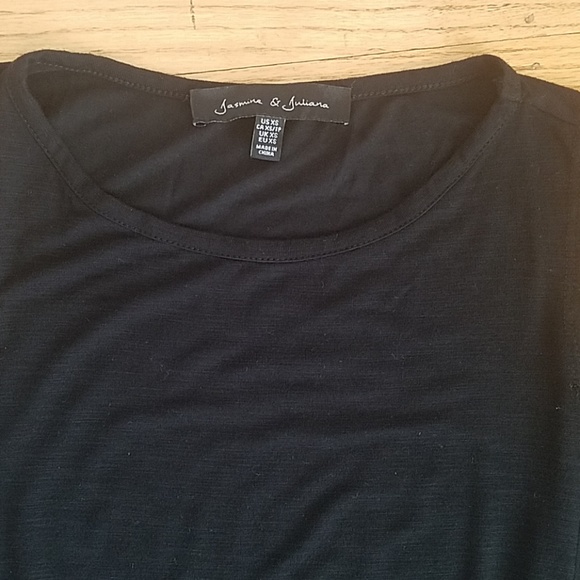 Jasmine & Juliana Black Cold Shoulder Top XS - Picture 3 of 5